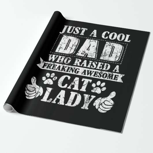 猫をクール飼い始めた単なる素晴らしパパ ラッピングペーパー (アンロールド)