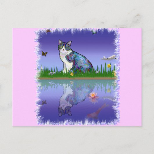 猫をコピー ポストカード (正面)