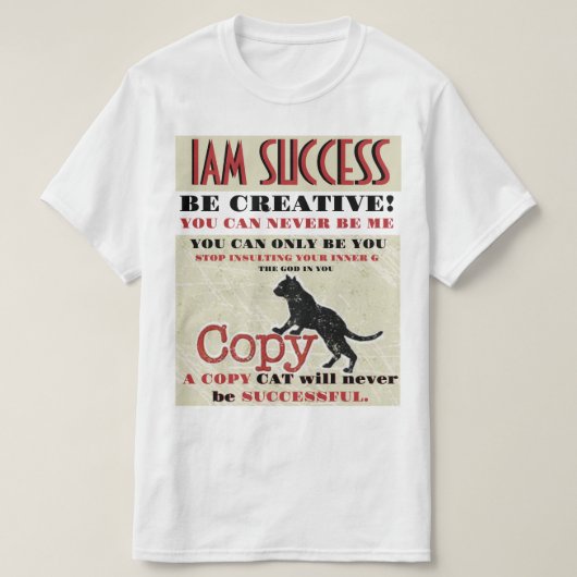 猫をコピー Tシャツ (デザイン正面)