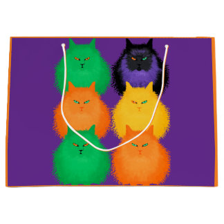 猫をジャッジする ラージペーパーバッグ
