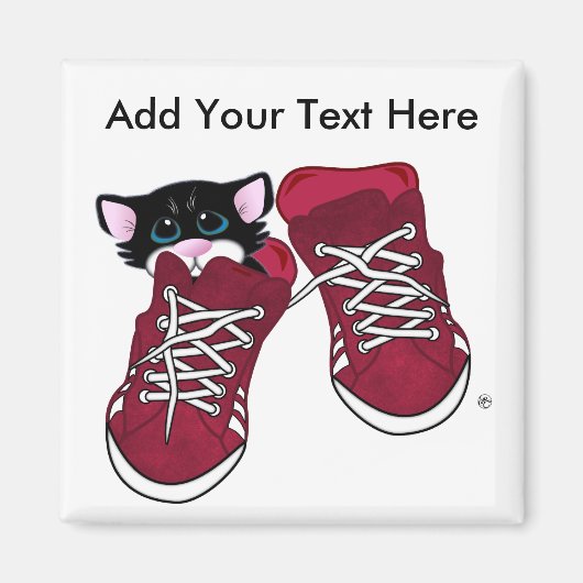 猫をスニーカーする マグネット (正面)