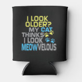 猫をテーマにしたおもしろい誕生日ギャグギフトクーラーボックス 缶クーラー (正面)