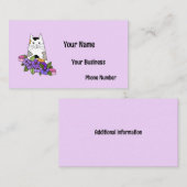 猫をテーマにしたかわいい 名刺 (正面/裏面)