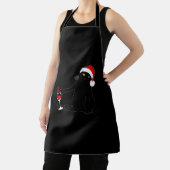 猫をテーマにしたクリスマスセー男性へター女性ワインロー エプロン (インサイチュ)