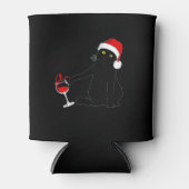 猫をテーマにしたクリスマスセー男性へター女性ワインロー 缶クーラー (正面)