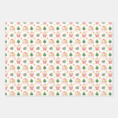 猫をテーマにしたクリスマスホリデー ラッピングペーパーシート (正面3)