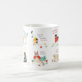 猫をテーマにしたクリスマスマグカップ コーヒーマグカップ (中央)