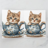 猫をテーマにしたグリーティングカード カード (内部)