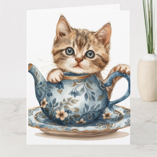 猫をテーマにしたグリーティングカード カード (正面)