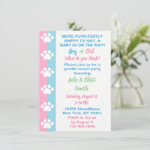 猫をテーマにしたジェンダー・リベール・パーティー 招待状 (スタンド正面)