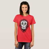 猫をテーマにしたスカルデザインTシャツ Tシャツ (正面フル)