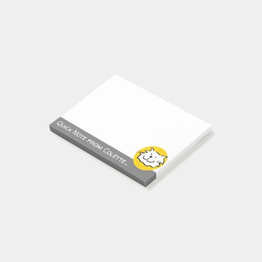 猫をテーマにしたデザインと猫の漫画顔 ポストイット (アングル)