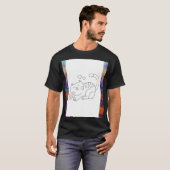 猫をテーマにしたプリントTシャツ Tシャツ (正面フル)
