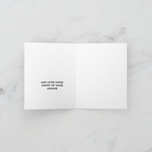 猫をテーマにしたユーモアあふれる婚約おめでとうカード ラブバード 案内状 (内部)