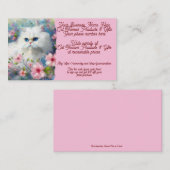 猫をテーマにした商品・ギフト子猫ショップ販売Etsy 名刺 (正面/裏面)