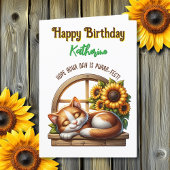 猫をテーマにした誕生日カード | 中を検索！ サンキューカード