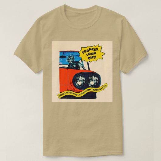 猫をトングアップさせる Tシャツ (デザイン正面)