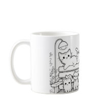 猫をベンチに置いたキャットレディ