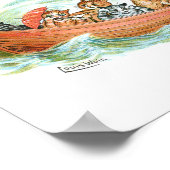 猫をボートに乗せる ポスター (角)