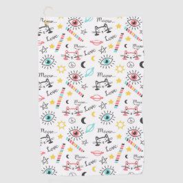 猫を串に刺して ゴルフタオル