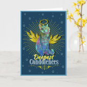 猫を亡くしてからの悔やみや弔慰が一番深い カード (黄色い花)