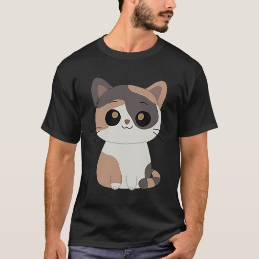 猫を人形で飾る Tシャツ (正面)