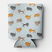 猫を使ったおもしろい柄 缶クーラー (正面)