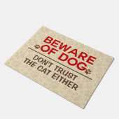 猫を信じない犬には用心 ドアマット (アングル)