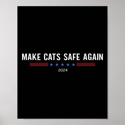 猫を再び安全に トランプ ハリス デモ ジョーク ポスター (正面)