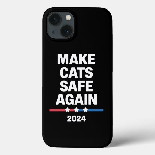 猫を再び安全に 楽しい2024年大統領選 Case-Mate iPhoneケース (裏面)