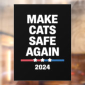 猫を再び安全に 楽しい 2024 大統領 ウィンドウサイン (シート2)