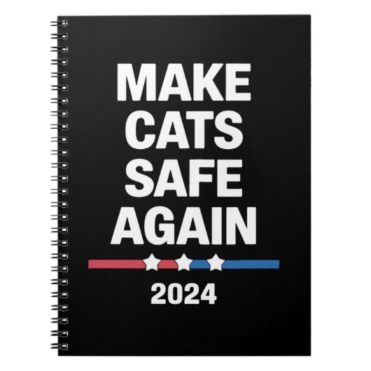 猫を再び安全に 楽しい 2024 大統領 ノートブック (正面)