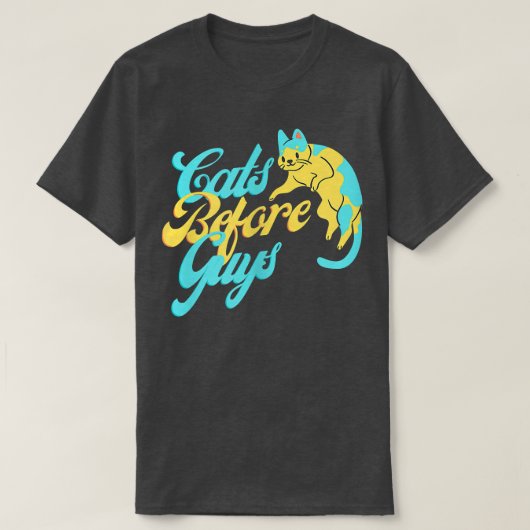 猫を前に出す Tシャツ (デザイン正面)