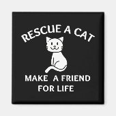 猫を助けて一生の友となる マグネット (正面)