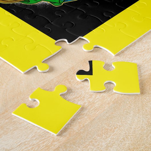 猫を叩いているクールなギャング ジグソーパズル (側面)