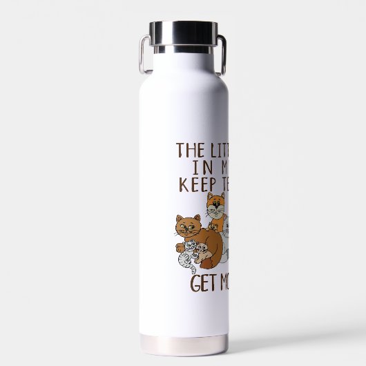 猫を増やすおもしろいことわざ ウォーターボトル (正面)