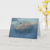 猫を失うこと。ペットの喪失。哀悼悔やみや弔慰 カード (黄色い花)