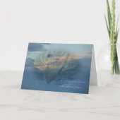 猫を失うこと。ペットの喪失。哀悼悔やみや弔慰 カード (正面)