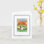 猫を失うペットの同情カード カード (黄色い花)