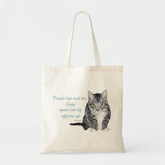 猫を好きになれない人への猫の知恵 トートバッグ (正面)