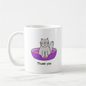猫を守るためにありがとう コーヒーマグカップ (左)