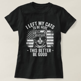猫を家に置いてきた 笑猫好き Tシャツ