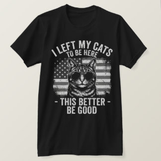 猫を家に置いてきた 笑猫好き Tシャツ