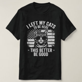 猫を家に置いてきた 笑 ネコ好きさん必見 Tシャツ