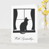 猫を悔やみや弔慰で亡くして カード (黄色い花)