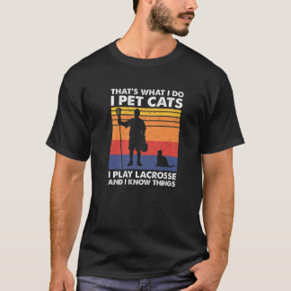 猫を愛しているのはそういうことなのですよ遊ラクロス Tシャツ