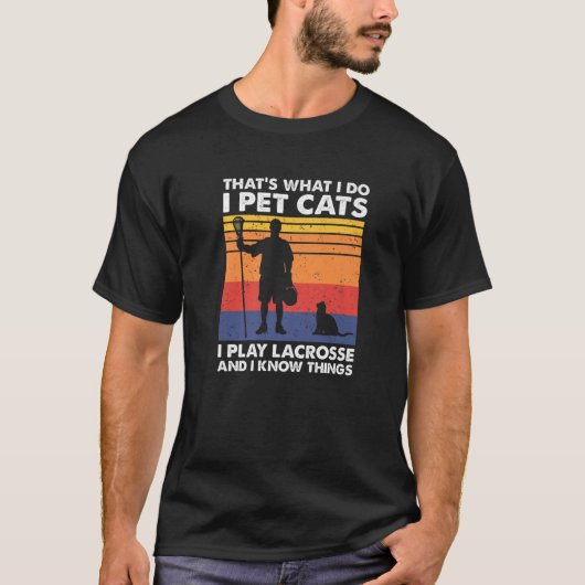 猫を愛しているのはそういうことなのですよ遊ラクロス Tシャツ (正面)