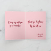 猫を愛しバレンタイン カード (内部)