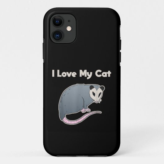 猫を愛するオポッサム Case-Mate iPhoneケース (裏面)