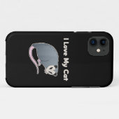猫を愛するオポッサム Case-Mate iPhoneケース (裏面(横))